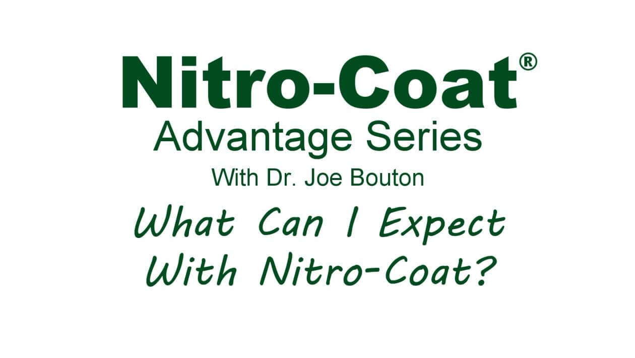 Title card for the Nitro-Coat Advantage Series - Part 10 with Dr. Joe Bouton discussing rhizobium.