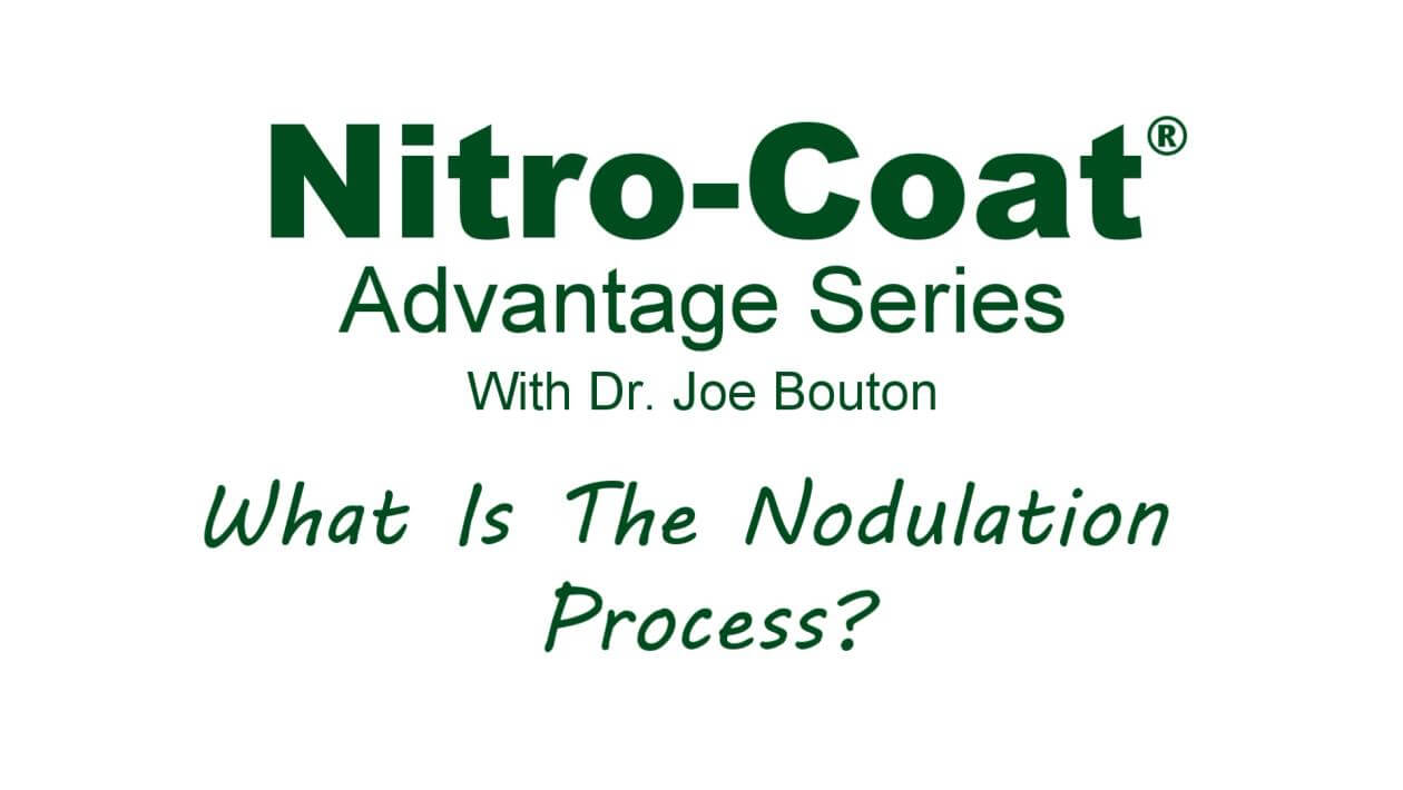 Title card for the Nitro-Coat Advantage Series - Part 2 with Dr. Joe Bouton discussing rhizobium.