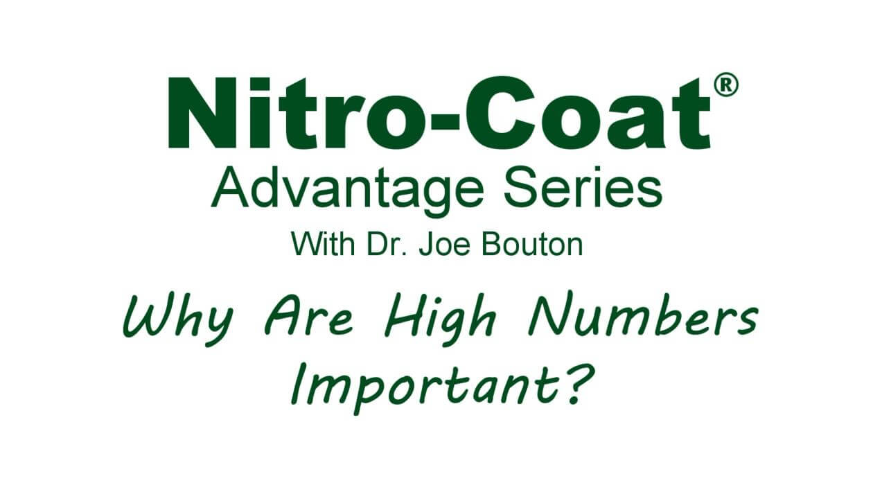 Title card for the Nitro-Coat Advantage Series - Part 3 with Dr. Joe Bouton discussing rhizobium.