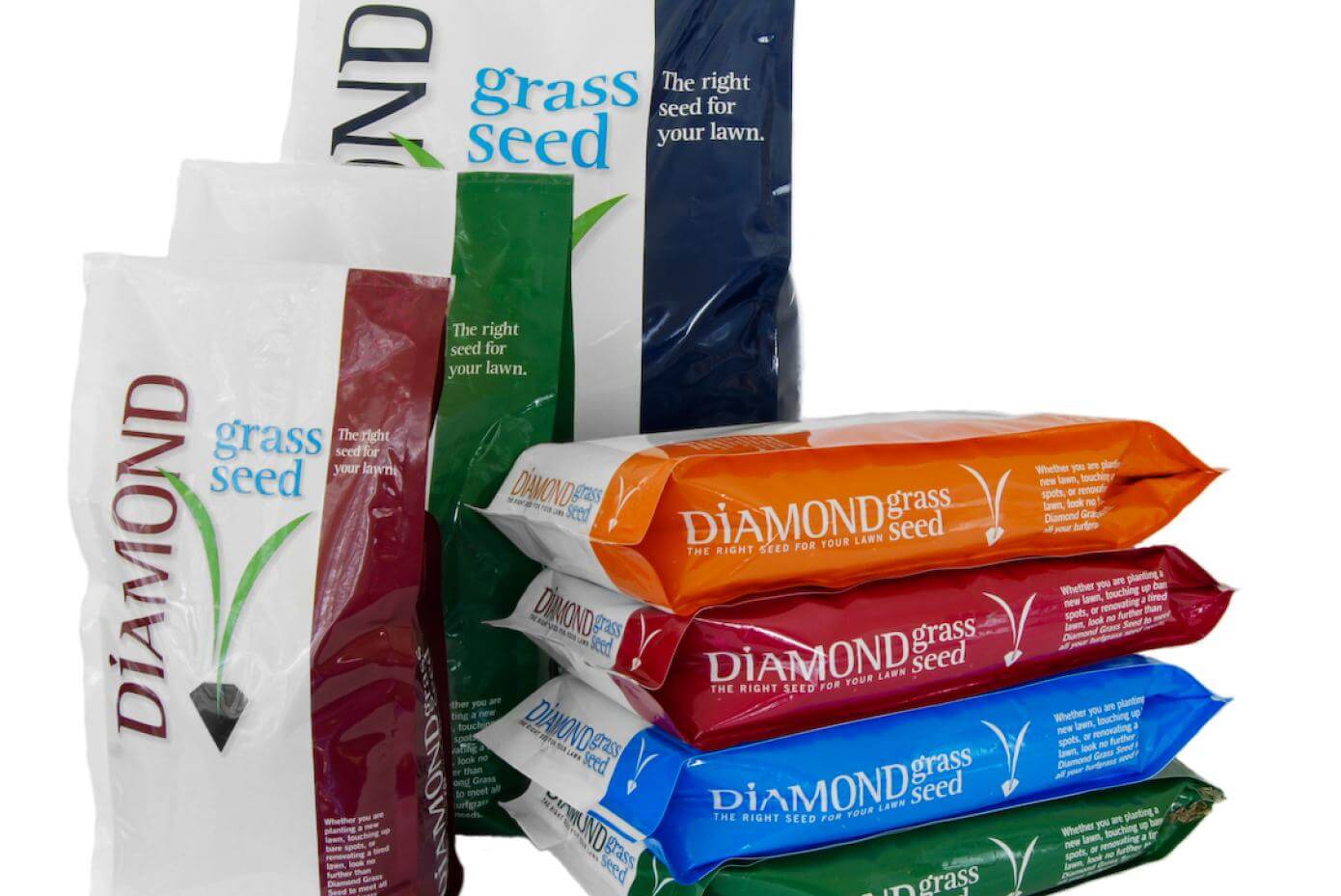 Diamond bags showing available sizes and colors