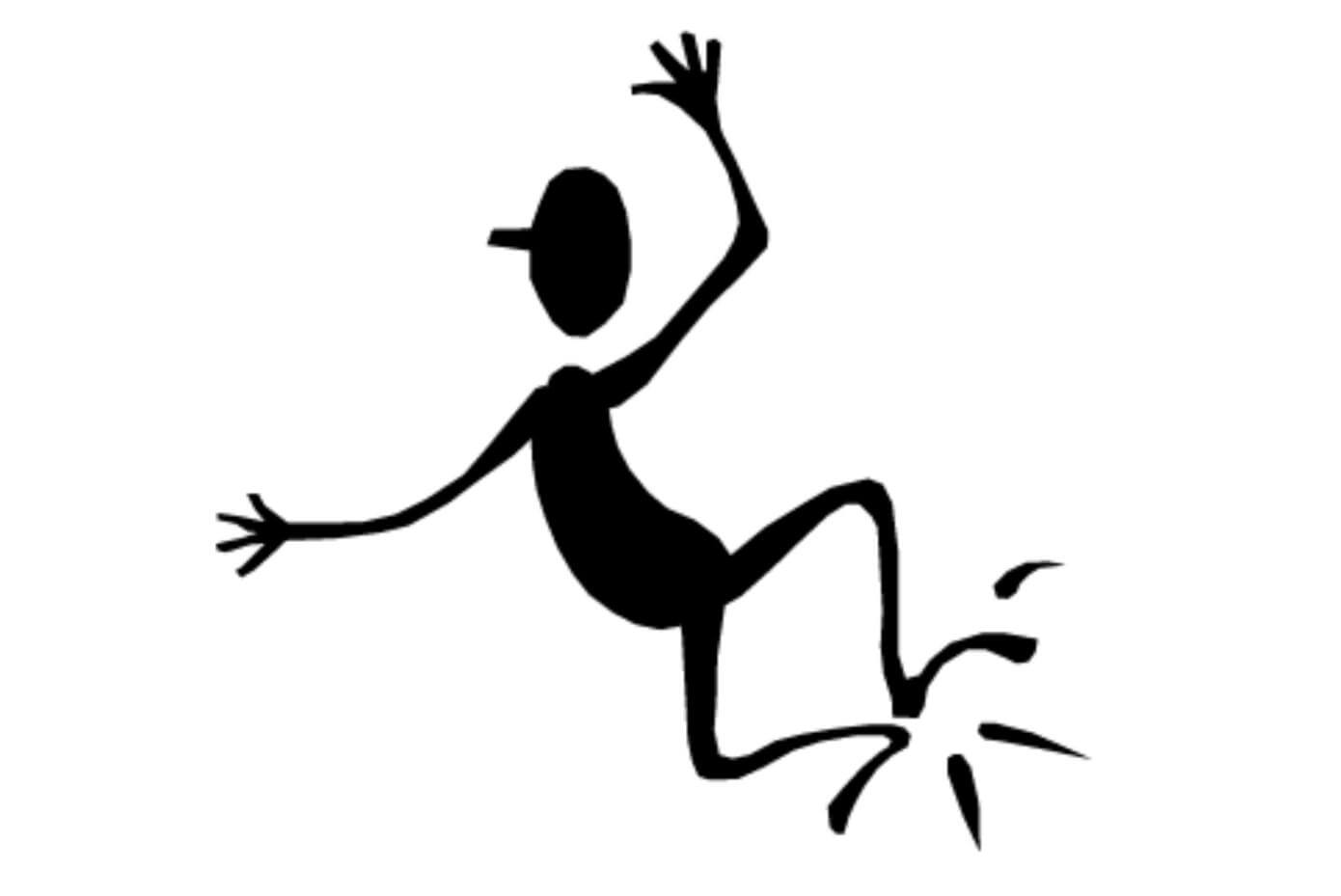 cartoon illustration of a jumping man