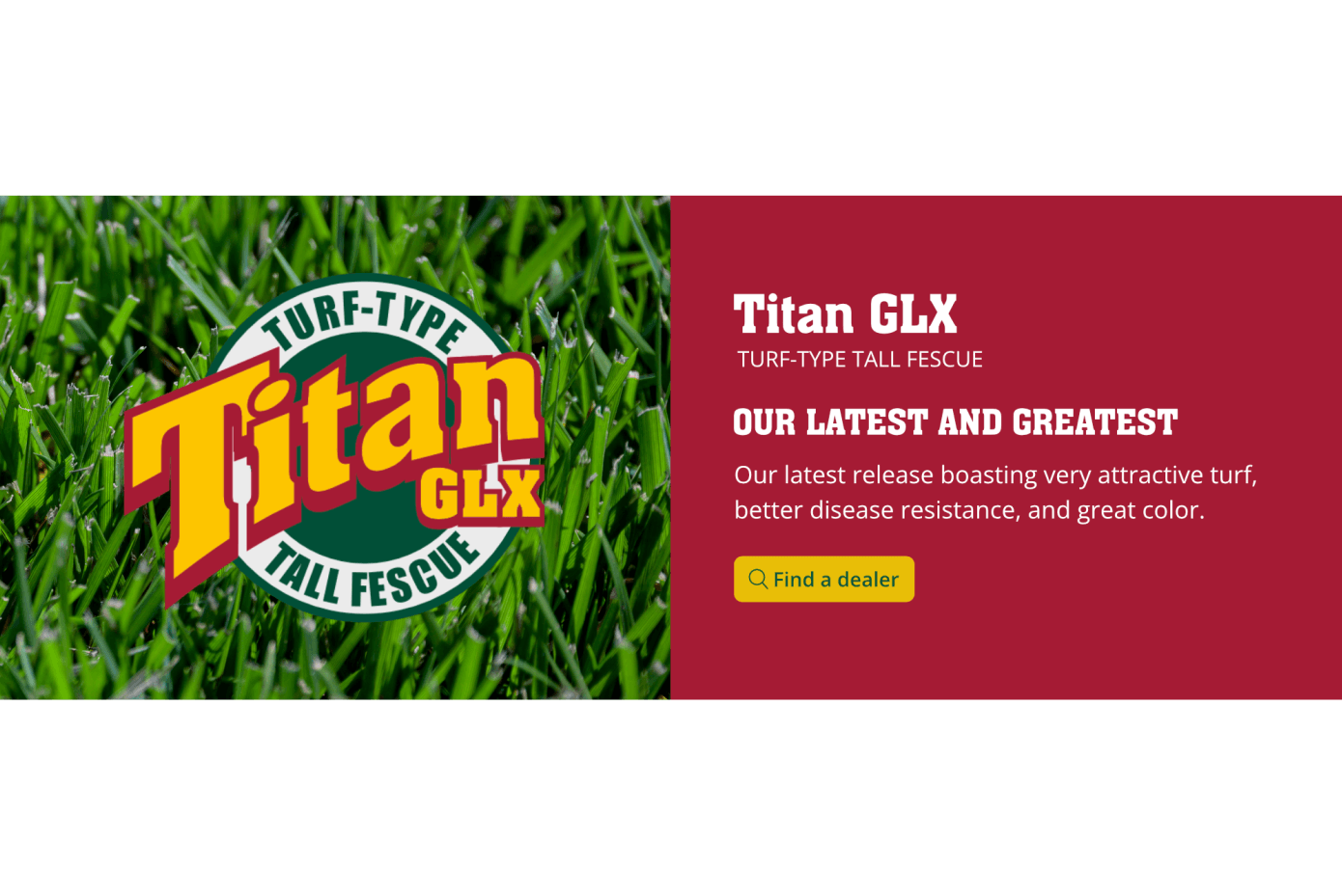 Titan GLX logo with a background of Titan GLX grass