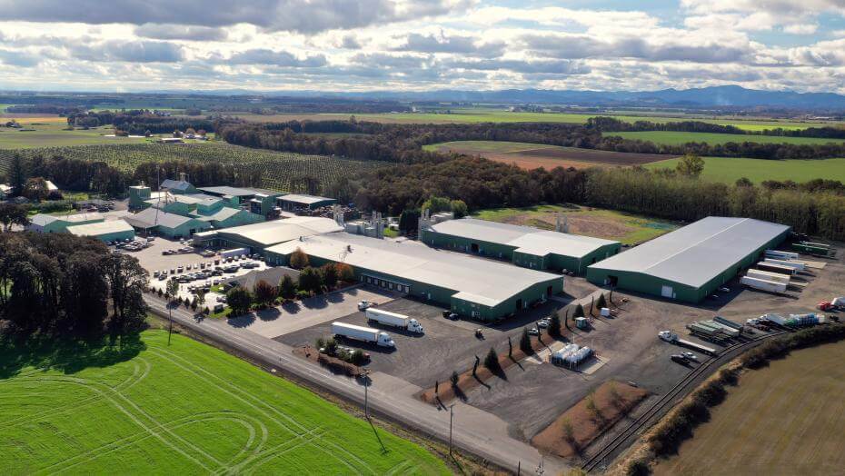 2020 Arial photo of Smith Seed Services facilities in Halsey, OR