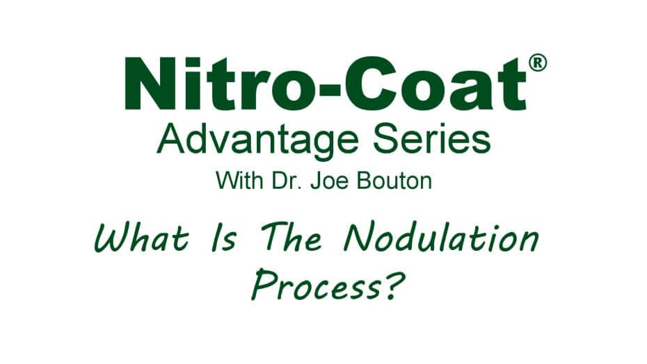 Title card for the Nitro-Coat Advantage Series - Part 2 with Dr. Joe Bouton discussing rhizobium.